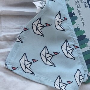 Zara Light Blue Origami Dog Bandana